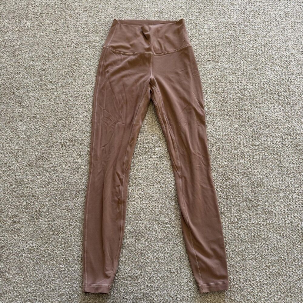 Lululemon Leggings Womens 6 Brown High Rise Ankle Knit Stretch Yoga Pants